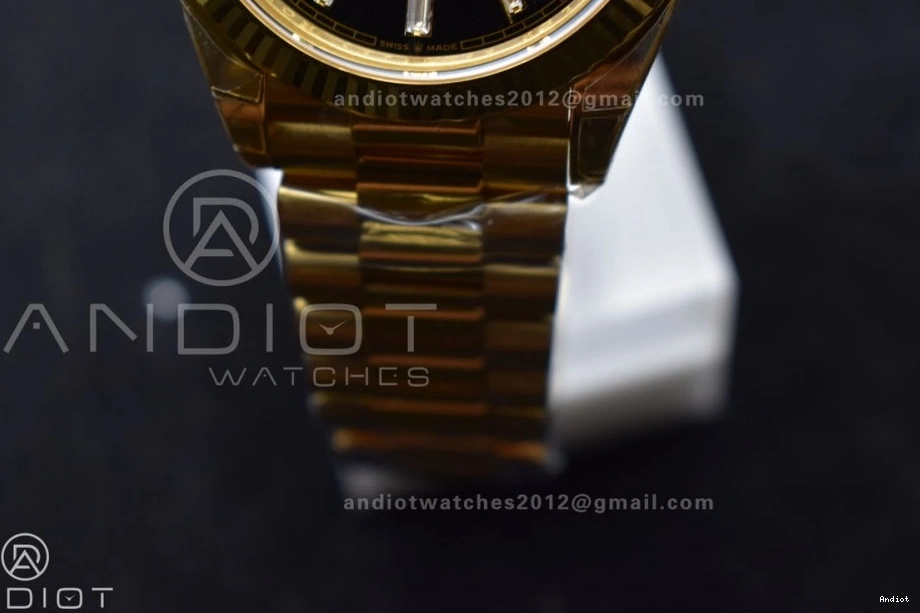 on (Gain THBF Date 1:1 Day Crystal Best 40 Dial Edition Weight) Black VR3255 Bracelet 228238 YG President 1120